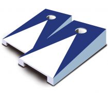 "Navy Blue Pyramid" Tabletop Cornhole Set