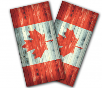 "Canadian Flag Distressed" Cornhole Wrap