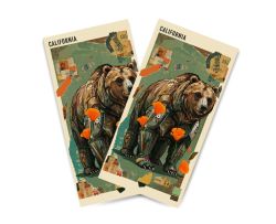 "California - State Mixed Media" Cornhole Wrap