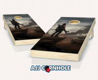 "Apocalypse Vehicle Burning Fields" Cornhole Set