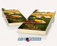 "Farm Fresh Toss Locally Grown" Cornhole Set