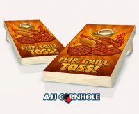 "Flip Grill Toss Burgers & Hotdogs" Cornhole Set