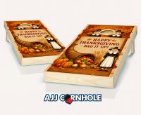 "Happy Thanksgiving Bag It Up" Cornhole Set