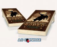 "Hold On & Toss Rodeo Edition" Cornhole Set