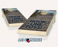 "Hook, Line, Toss Fishing" Cornhole Set