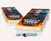 "Muscle Toss - Race to the Finish" Cornhole Set