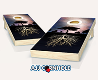 "Nocturnal Roots" Cornhole Set