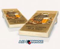 "Oktoberfest Little Characters Harvest Celebration Sip & Toast" Cornhole Set