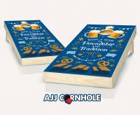 "Oktoberfest Raise a Glass to Friendship & Tradition" Cornhole Set