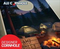 "Personalized Family Camping" Cornhole Wrap