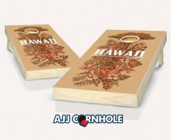 "Hawaii - State Illustration Motif" Cornhole Set