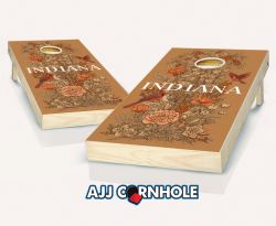 "Indiana - State Illustration Motif" Cornhole Set