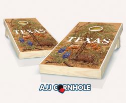 "Texas - State Illustration Motif" Cornhole Set