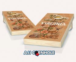 "Virginia - State Illustration Motif" Cornhole Set