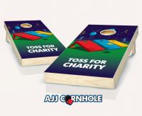 "Toss for Charity - Every Toss Makes a Difference" Cornhole Set