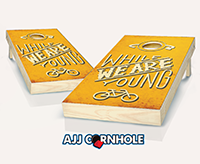 "While We Are Young" Cornhole Set