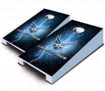 "Air Force Lightning" Tabletop Cornhole Set