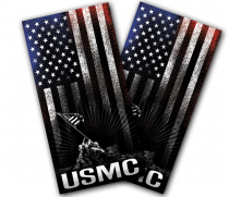 "USMC Hanging Stripes" Cornhole Wrap