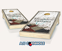 "Wood Slats" Wedding Cornhole Set