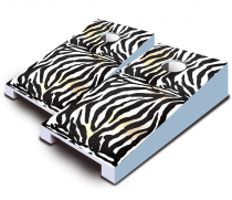 "Zebra" Tabletop Cornhole Set