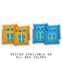 "Flip Flops" Cornhole Bags - Set of 8