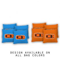 "Orange Sports Car" Cornhole Bags - Set of 8