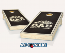 "Best Dad" Stained Cornhole Set