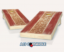 "Distressed Luau" Rosewood Stained Cornhole Set