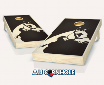 "Horse" Stained Cornhole Set