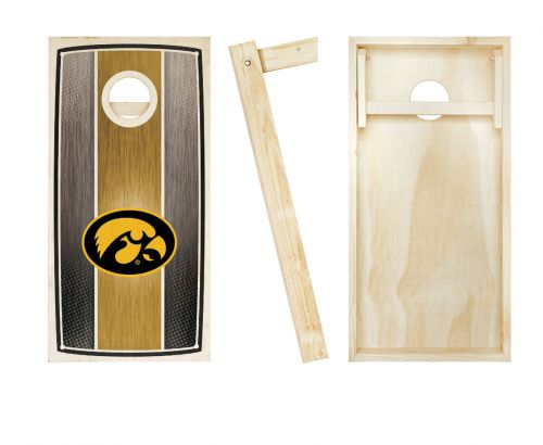 Iowa Hawkeyes Stained Stripe Cornhole Set #2