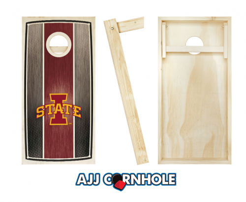 Iowa State Stained Stripe Cornhole Set #3