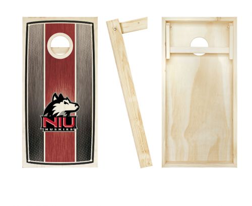 Northern Illinois Stained Stripe Cornhole Set #2