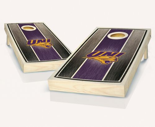 Northern Iowa Stained Stripe Cornhole Set