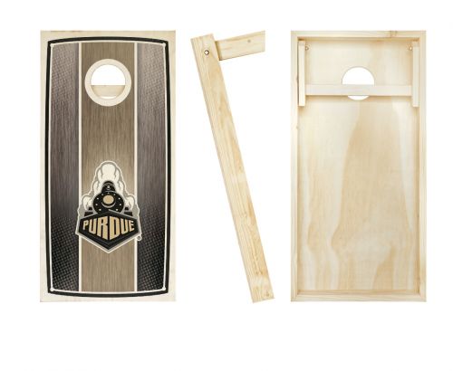 Purdue Boilermakers Striped Stained Cornhole Set #2