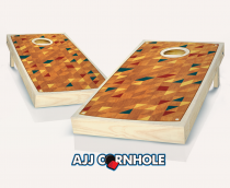 "Retro Stained Riser" Cornhole Set