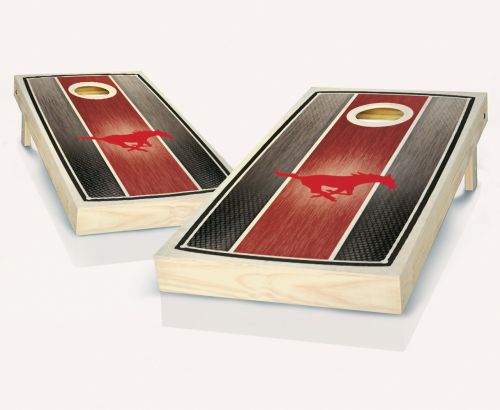 Southern Methodist Stained Stripe Cornhole Set
