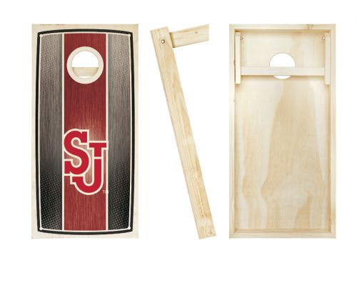 St John's Red Storm Stained Stripe Cornhole Set #2