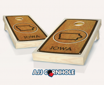 "Iowa" State Stained Cornhole Set