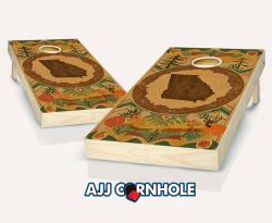 "Georgia - State Wood Homage" Cornhole Set