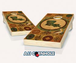"Louisiana - State Wood Homage" Cornhole Set