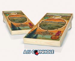 "Utah State Wood Homage" Cornhole Set