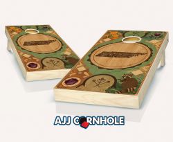 "Tennessee State Wood Homage" Cornhole Set