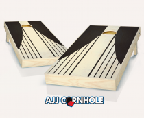 "Swooping Stripes" Stained Cornhole Set