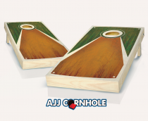 "Tarpis Green" Chestnut Stained Cornhole Set