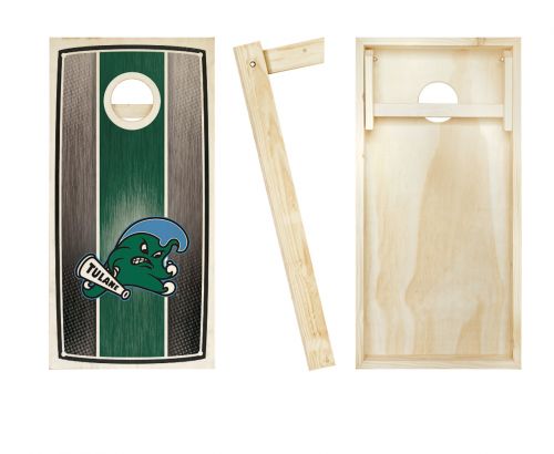 Tulane Green Wave Stained Strikpe Cornhole Set #2