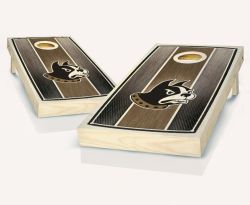 Wofford Stained Stripe Cornhole Set