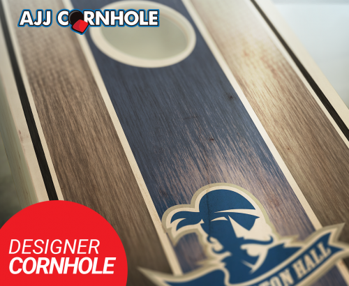 Seton Hall Stained Stripe Cornhole Set #2