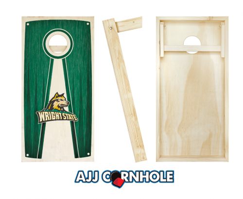 Wright State Stained Pyramid Cornhole Set #3