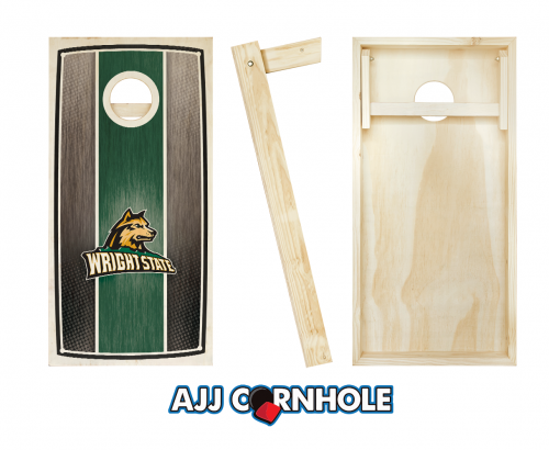 Wright State Stained Stripe Cornhole Set #3