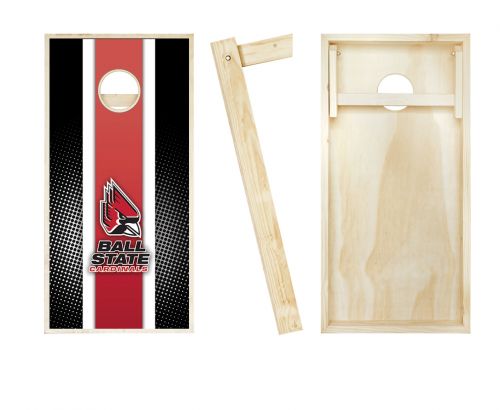 Ball State Cardinals Striped Cornhole Set #2